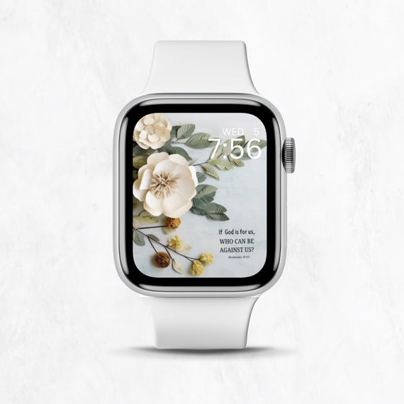 3D Floral Watch Wallpaper, Floral Watch Background, Christian Apple Watch Wallpaper, Religious Watch Face, Flower Watch Face