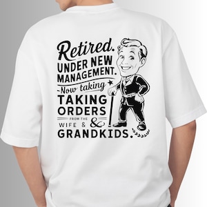 Citation drôle de retraite PNG, grand-père sous nouvelle direction style dessin animé classique téléchargement numérique pour grand-père, idée cadeau grand-parent à la retraite