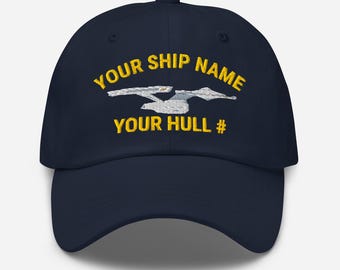 Personalized Constitution II Class Starship Dad Hat ST TMP twok