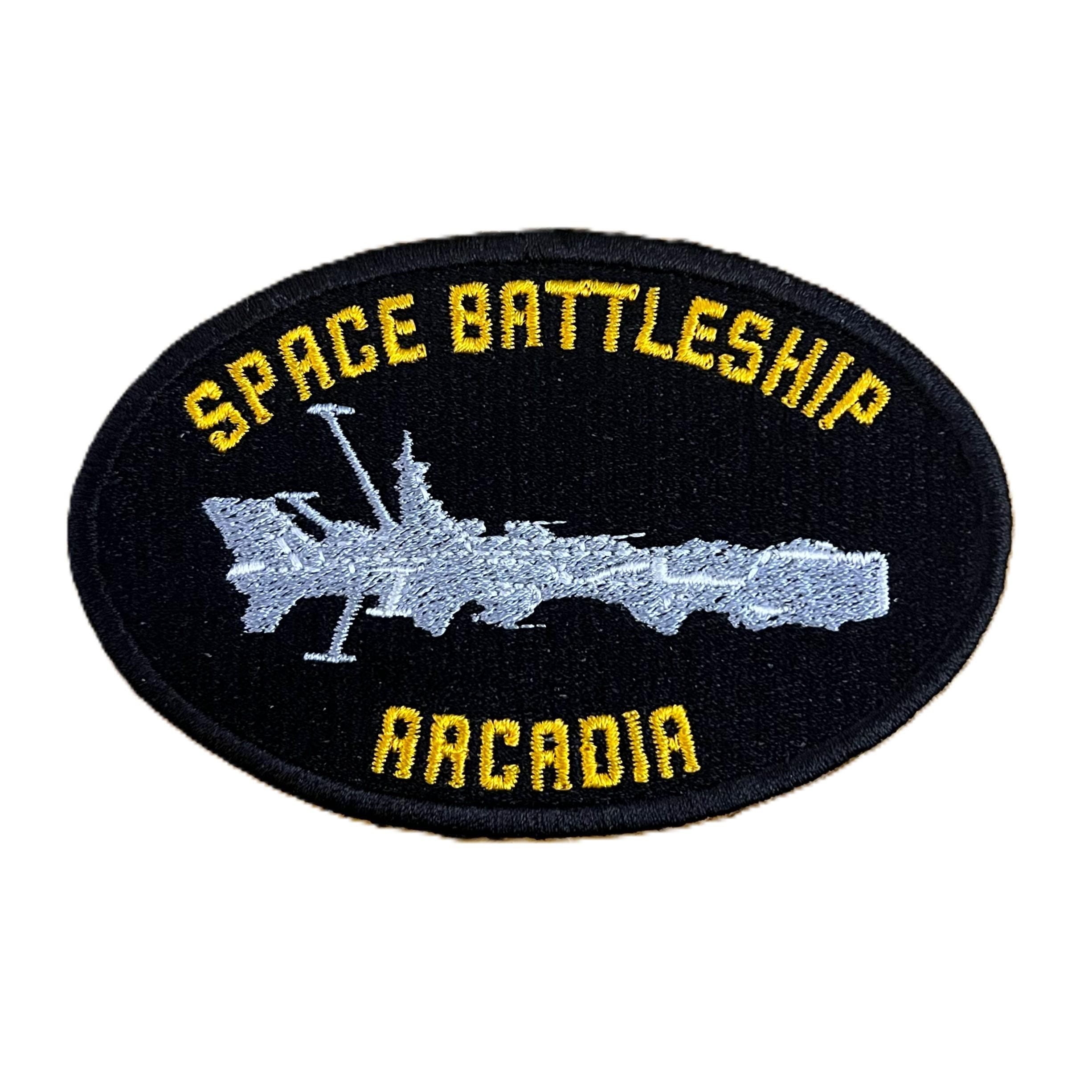 聖闘士星矢 アンドロメダ瞬 刺繍ベルクロパッチ 宇宙戦艦アルカディア刺繍ワッペン：ベルクロまたはアイロン接着式海軍