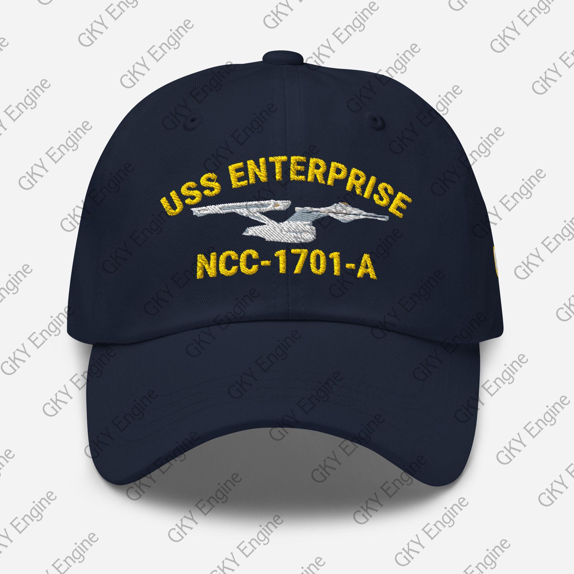 USS Enterprise Dad Hat, NCC-1701-A Embroidered 100% Chino Cotton Twill, Low-Profile 6-Panel
