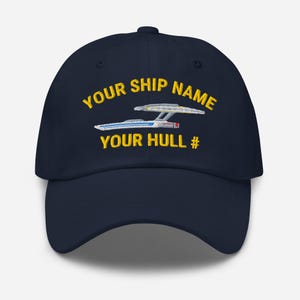 Personalized California Class Starship Embroidered Dad Hat