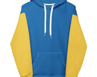 Sudadera unisex azul y amarilla Noob Gamer
