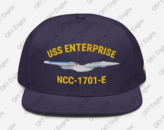 USS Enterprise NCC-1701-E Snapback Hat - Embroidered Ship Hat