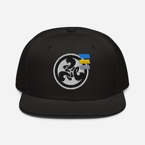 Deep Cut/Splatfest Circle Logo (Black on Silver) Embroidered Snapback Hat Splatoon-Inspired