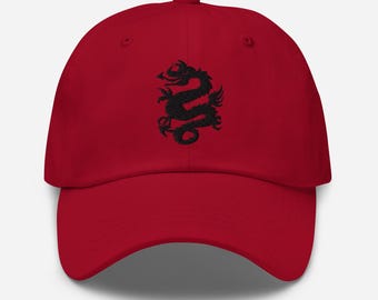 Gorra de papá bordada con dragón Jinx