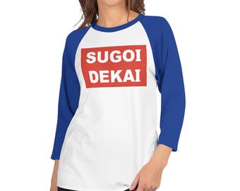 Sugoi Dekai 3/4 manga raglán camisa Uzaki-Chan inspirado cosplay béisbol raglán
