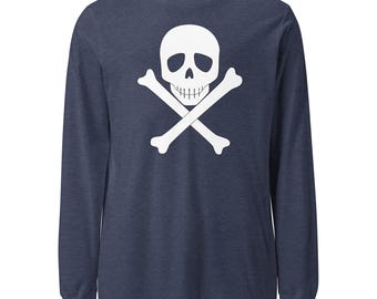 P4 Skull and Crossbones Kanji Tatsumi Long Sleeve Tee for Cosplay Persona 4 Inspired!