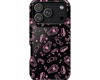 Funda MagSafe resistente a impactos con diseño de vampiro y Creepover para iPhone y Samsung Galaxy