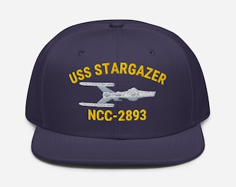 USS Stargazer NCC-2893 Starship Snapback Hat