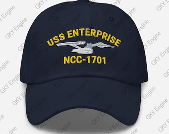 USS Enterprise NCC-1701 Refit Dad Hat Embroidered Ship Hat st tmp Starship