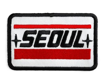 Rumis broderade Seoul-märke; K-Pop Demon Hunters-inspirerat 8,5 x 5,2 cm strykmärke Korea