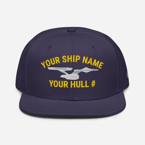 Personalized Constitution II Class Starship Snapback Hat ST TMP twok