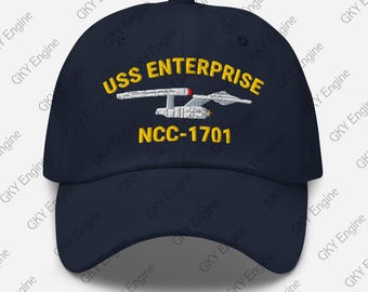USS Enterprise NCC-1701 TOS Dad Hat Embroidered Ship Hat st Starship