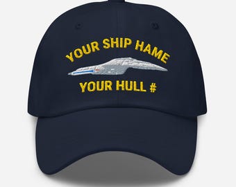 Gorra de papá personalizada con bordado de la nave espacial clase Intrepid