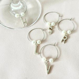 Pearl and Prosecco Theme Bachelorette Party Wine Theme Wine charm Party Favor Personalized Name Charm For girl weekend Personalized Gift Bag