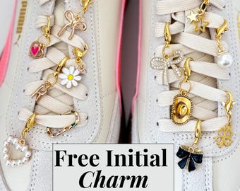 Heart shoe charm for laces gift girl accessories woman sneaker charms gold initial charm  build your own charm for shoes trendy accessories