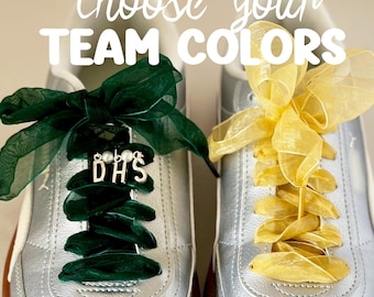 Satin Shoe Laces Cheer Team Gift Shoe String for Sneaker Laces Spirit Week Shoe laces Fashion Shoe accessories Ribbon laces for dance team