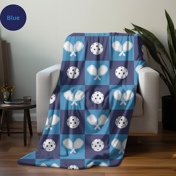 Pickleball Minky Blanket For Home Decor Gift For Birthday For Friend Dorm Room Gift For Woman Housewarming For Her Birthday Present For Him