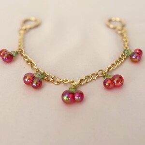 Bag Charm cherry charm bag chain for purse charm for handbag accessory for purse chain with cherries charm purse trendy gift idea for women
