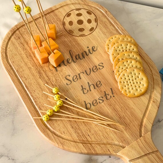 Pickleball Funny Gift Personalized Charcuterie Board With Name Pickleball Lover Hostess Gift Party Accessory Sport Fan Food Lover Gift Box