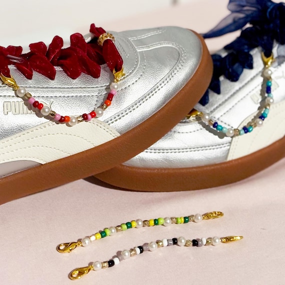 Beaded shoe charm for laces shoe accessories woman sneaker charms shoe chain charm for gift for girl shoe jewelry with beads shoelace charm