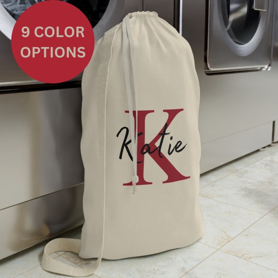 Personalized Laundry Bag For College Dorm Decor Girl Laundry Bag Gift for College Student Gift for Her Dorm Room Accessories for Apartment