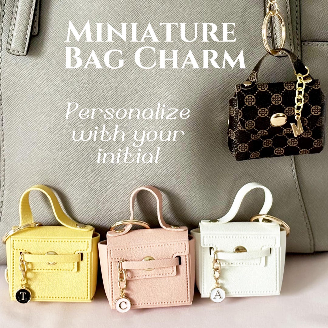 Mini Purse Bag Charm For Handbag Faux Leather Keychain Personalized Mini Purse Bag Charm For Handbag Faux Leather Keychain Personalized