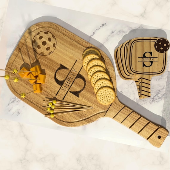 Personalized Pickleball Charcuterie Board Pickleball Gift Pickleball Lover Hostess Present Party Accessory Sport Fan Food Lover Gift Box