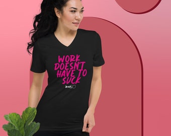 Unisex Short Sleeve V-Neck T-Shirt