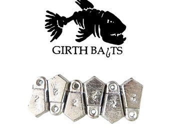 2oz Flat Bank Sinker (100 Pack) Lead Fishing weight Free Shipping Made in the USA