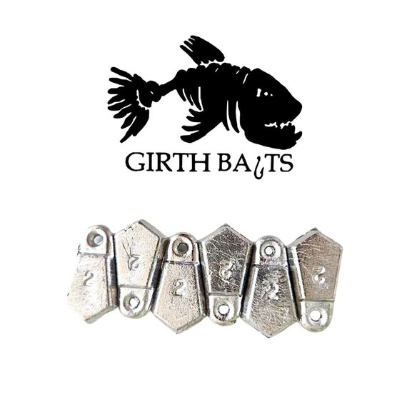 2oz Flat Bank Sinker (100 Pack) Lead Fishing Weight Free Shipping