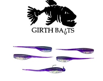 2" CRAPPIE SLAYER 20ct. (Two Color or One Color) (Crappie Jig) (Panfish) with 2ct. Colored Aspirin Head Jigs 1/16oz.