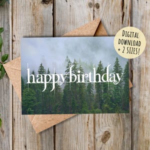 Alles Gute zum Geburtstagskarte, Gabeln Washington Forest, Geschenk für sie, Freund, Freundin, Popkultur, Film Referenz, digitaler Download druckbare