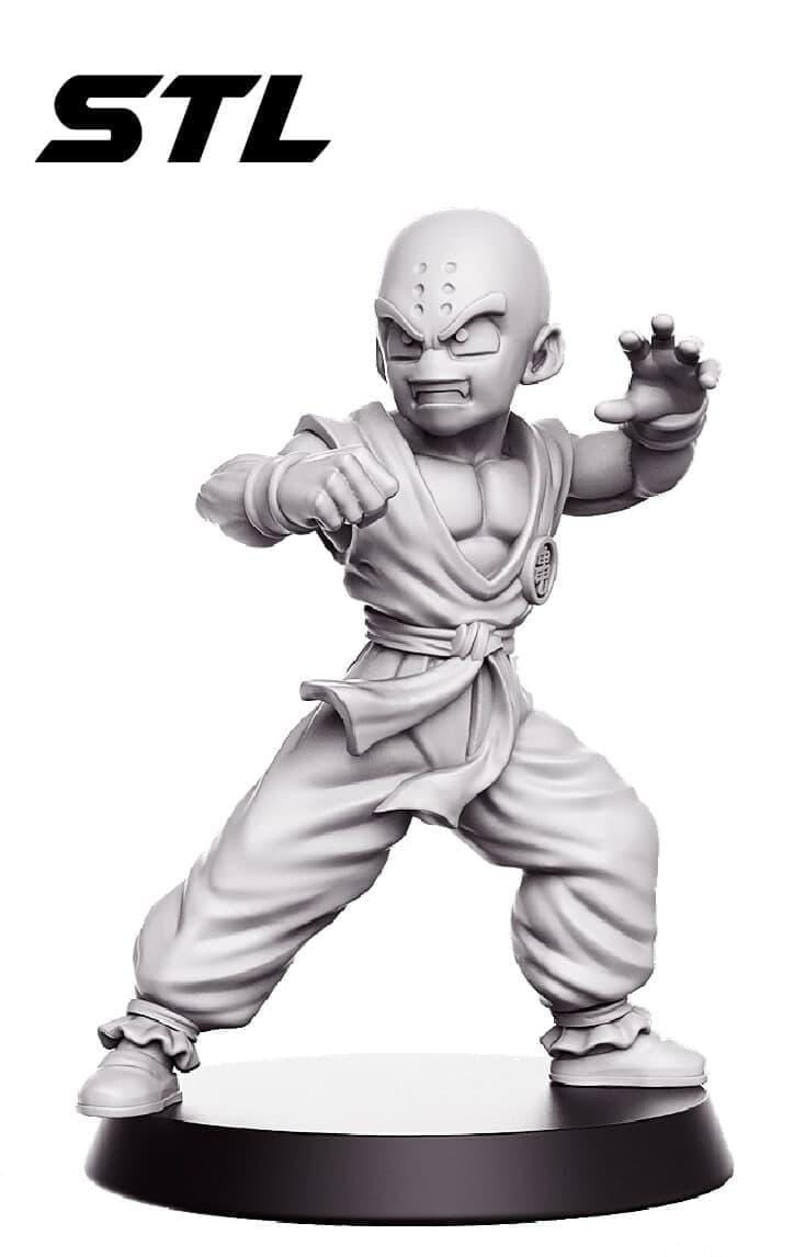 3D Printable Krillin Figure - FDM or SLA