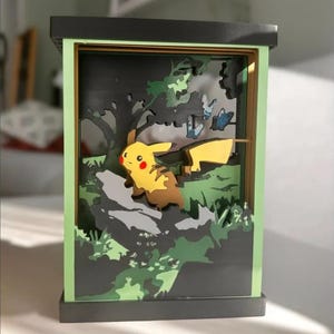 3D Printable Pikachu Forest Frame - High Quality STL for FDM and SLA