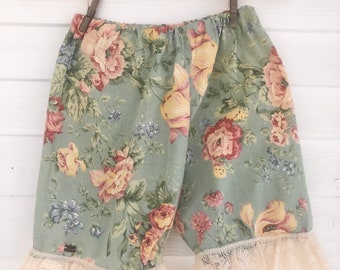 Bloomers Xsmall Summer Blooms pour femme, bloomers en dentelle, pantalons, shorts, slips, cottagecore, mori, grandmacore, bloomers en dentelle, sous-vêtements