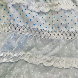 Small blue/white frilly Junior/Petite Bloomers, shorts, lace bloomers, shorts, knickers, cottagecore, mori, grandmacore, cotton bloomers image 2