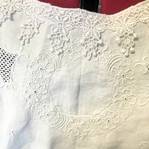 White Cotton Collar, Bertha style Collar, white collar, round lace collar, shirt collar, detachable collar, dress collar, collar, Edwardian image 2