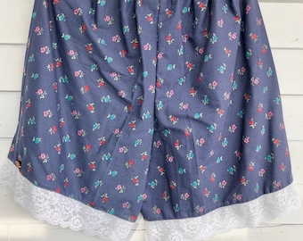 Small-Medium Blue Flower  Bloomers, pants, Women Bloomers, cotton bloomer, Pants, shorts, knickers, lingerie, anti chafing, cottagecore, pj