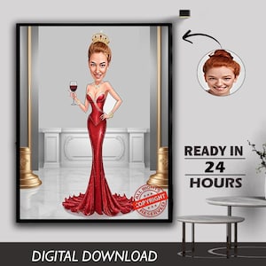 New Birthday Made to order Caricature Gift Custom Illustration Unique Milestone Celebration Fun & Memorable Keepsake can Create for any age