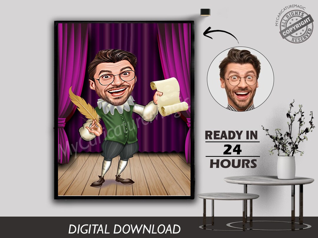 Bespoke Caricature of Magician Magic Show Illusionist Stage Magician Magic Performer Photo to Cartoon Digital Download Birthday Gift - Etsy Japan