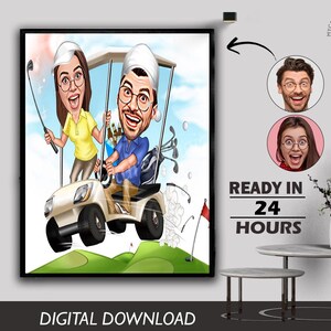 Custom Couple Caricature Gift: Personalized Portrait (Digital Download)