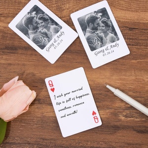 Cartões de jogo personalizados para livro de visitas, alternativa para livro de visitas de casamento, alternativa para álbum de fotos personalizado, presente de casamento personalizado, cartões de jogo