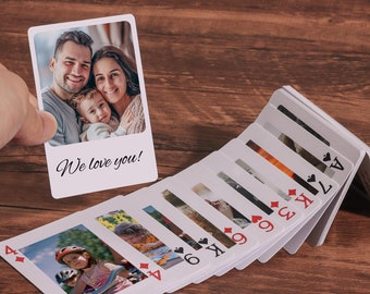 Naipes con foto familiar personalizados, regalo personalizado, recuerdos únicos para fiestas familiares