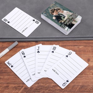Custom Wedding Guestbook, Wedding Playing Card, Wedding Guestbook Alternative, Personalized Photo Album Alternative, Playing Cards