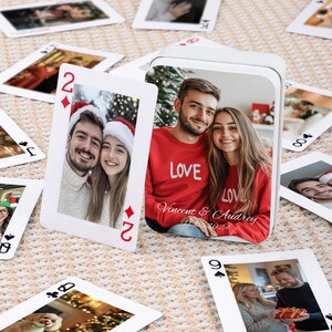 Pas speelkaarten aan, speelkaart bruiloft, foto's van stellen, speelkaarten, jubileumcadeaus, kerstcadeaus, alternatief fotoalbum