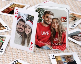 Custom Photo Playing Cards, Personalized Wedding Anniversary Gift, Ideal Photo Book Alternative