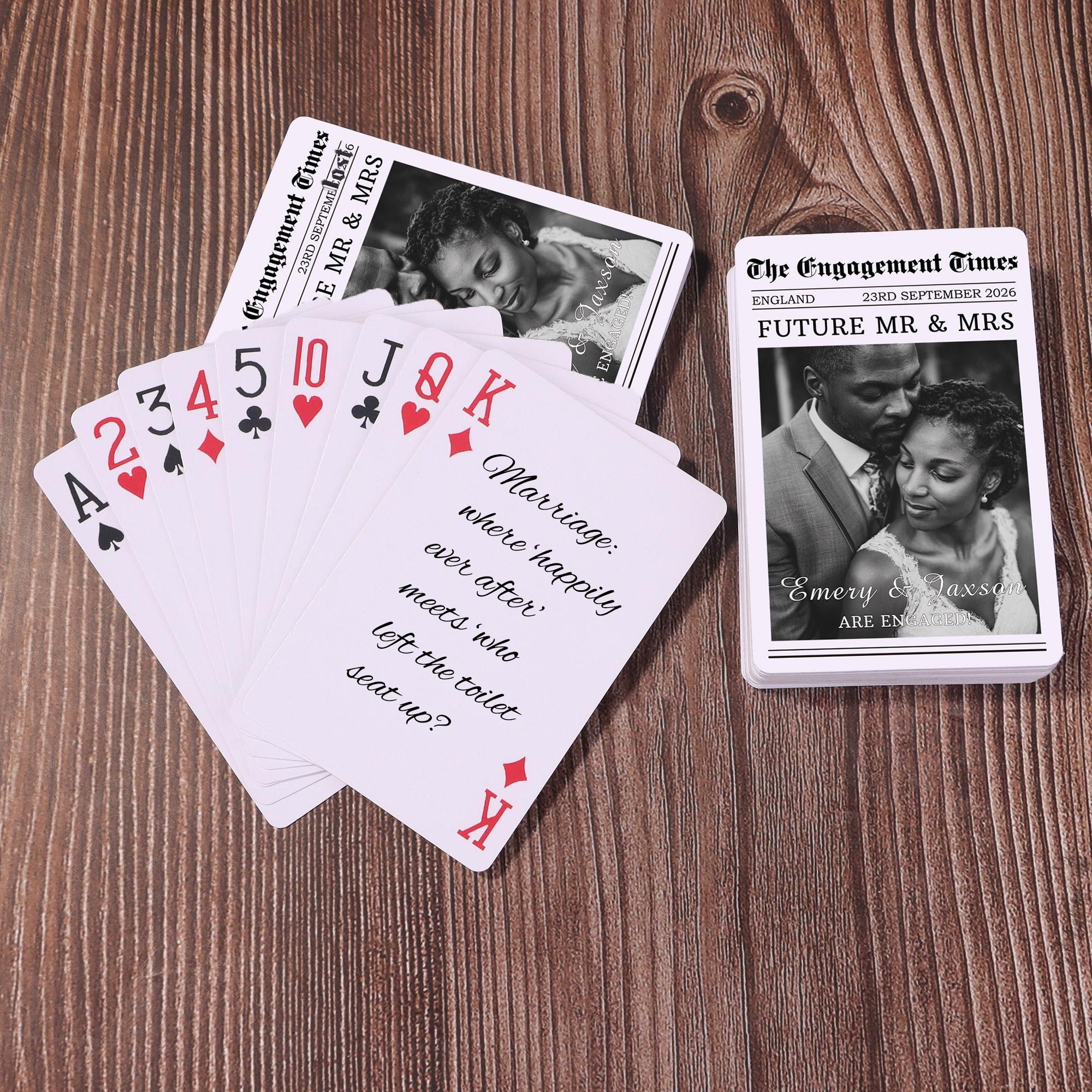 Personalized Wedding Playing Cards: Custom Photo Guest Book Alternative ...
