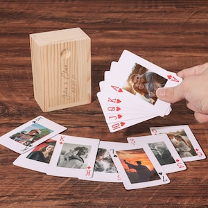 Aangepaste speelkaarten, aangepast kaartspel, gepersonaliseerd alternatief voor fotoalbum, unieke gunsten voor familiefeest, pokerkaarten bruiloft, fotocadeau